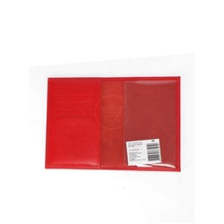 Обложка для паспорта Croco-П-405 (5 кред карт)  натуральная кожа алый орфей (206)  246673