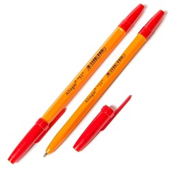 Ручка шар. красн. Alingar 51 оранж.корп.  (вып.по 5шт.) AL51
