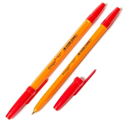 Ручка шар. красн. Alingar 51 оранж.корп.  (вып.по 5шт.) AL51