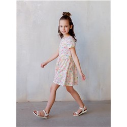 Платье Лето лютики на белом