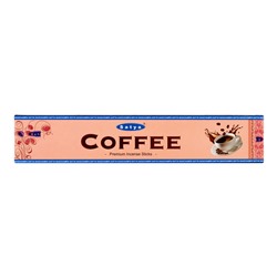 COFFEE Premium Incense Sticks, Satya (КОФЕ премиальные благовония, Сатья), 15 г.