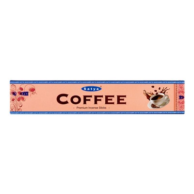 COFFEE Premium Incense Sticks, Satya (КОФЕ премиальные благовония, Сатья), 15 г.