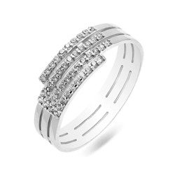 Кольцо из серебра куб.циркон., ЗК1100741