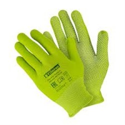 Перчатки Для садовых работ МИКРОТОЧКА из ПЭ с ПВХ точка, микс Fiberon 9(L) уп12пар PR-PVC523