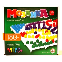 Пластмассовая мозаика для детей, 180 элементов