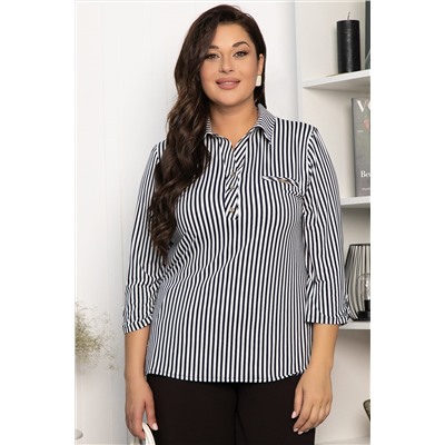 Рубашка в полоску Морячка (бело-синяя) Б14311-18М