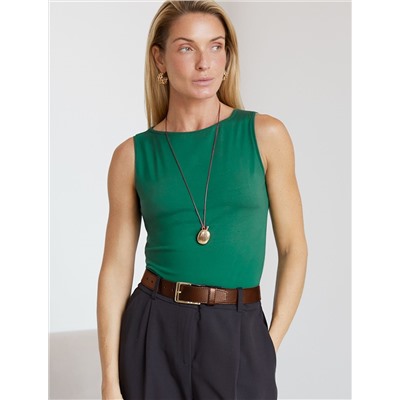 Топ из премиального хлопка с эластаном