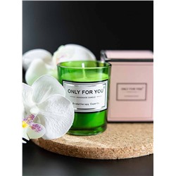 ONLY FOR YOU Handmade candle JASMINE (Свеча ароматическая ЖАСМИН, высота 6 см.), 1 шт.