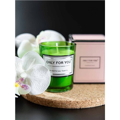 ONLY FOR YOU Handmade candle JASMINE (Свеча ароматическая ЖАСМИН, высота 6 см.), 1 шт.