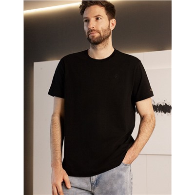 Футболка базовая полуприлегающая из премиального хлопка с эластаном