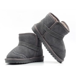 17103-6 GRAY Угги детские (натуральная замша, искусственный мех) размер 27