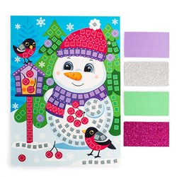 Аппликация для детей «Снеговик» (200 элементов)