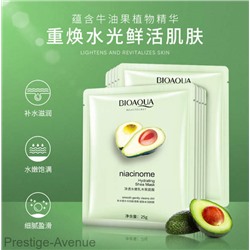 Тканевая маска с маслом ши, экстрактом авокадо и ниацинамидом BIOAQUA 25 g арт.45824