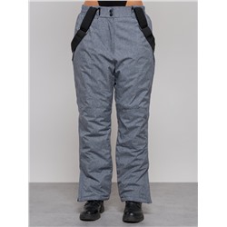 Полукомбинезон утепленный женский большого размера серого цвета 811Sr