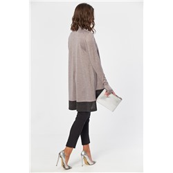 Туника трикотажная свободная с люрексом бежевая