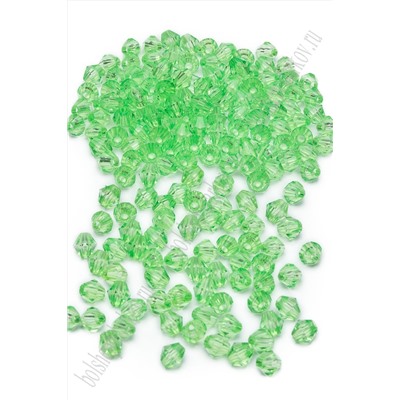 Бусины граненые 6 мм*500 гр (SF-7395) зеленый №49