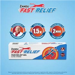 FAST RELIEF Pain Relief Gel, Zandu (Обезболивающий гель ФАСТ РЕЛИФ, способствует снижению и устранению боли, Занду), 30 мл.