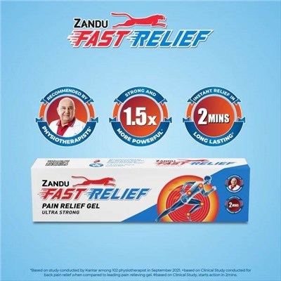 FAST RELIEF Pain Relief Gel, Zandu (Обезболивающий гель ФАСТ РЕЛИФ, способствует снижению и устранению боли, Занду), 30 мл.