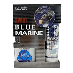 НАБОР муж.  BLUE MARINE SPORT (бальзам п/бритья 100мл + пена д/бритья 200мл)