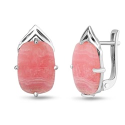 Серьги, родохрозит, Плазма