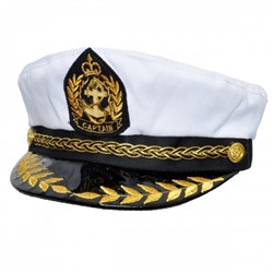 Фуражка подростковая "Captain", белый