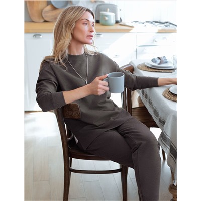 Джемпер из облегченного футера  с эластаном