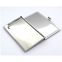 Визитница карманная с камнем содалит, серебристая