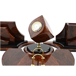 Настольный набор из обсидиана "Икар" 490*280*145мм.