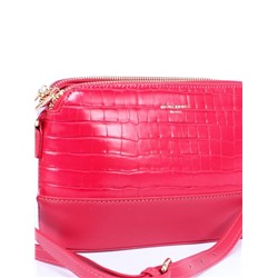 Сумка женская искусственная кожа DJ-cm 6725-ROSE RED,  3отд,  плечевой ремень,  фуксия 256087