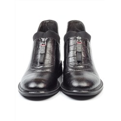C422-1 BLACK Ботинки женские (натуральная кожа, байка) размер 38