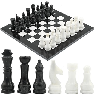 Шахматы из мрамора чёрного и белого 300*300мм.