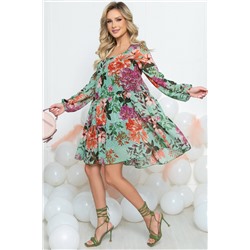 Платье Милее всех (яркие цветы) П5500