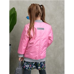 Бомбер демисезонный для девочки "Френд" розовый