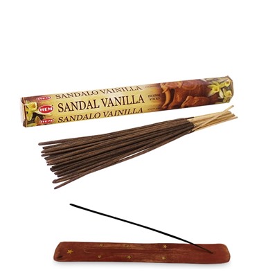 Hem Incense Sticks SANDAL VANILLA (Благовония САНДАЛ ВАНИЛЬ, Хем), уп. 20 палочек.