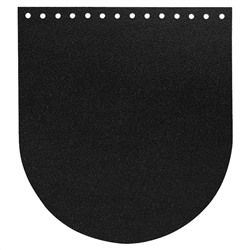 Кожа - Крышка-клапан овал 20 х 22 см. Royal black