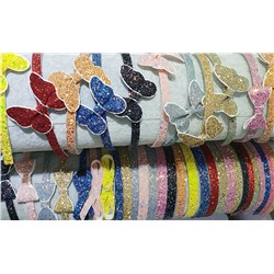 Патч с блестками 6,5*5 см "Бабочка" (20 шт) SF-1874, ассорти