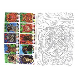 Раскраска по номерам Картины для раскрашивания  Кошки и собаки (макси) 10стр. 485*340мм ПП-00154348