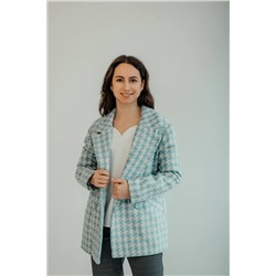 Стильная леди М-666 бирюза, Полупальто