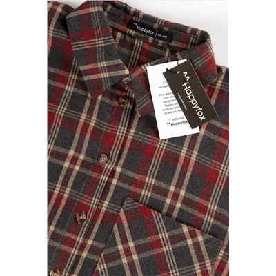 Рубашка женская в клетку Happyfox