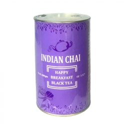 Indian Chai HAPPY BREAKFAST BLACK TEA, Bharat Bazaar (Счастливый завтрак ЧЕРНЫЙ ЧАЙ, Бхарат Базаар), банка 100 г.