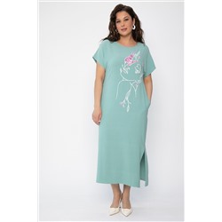 Платье Загадка (олива) П13706-8М