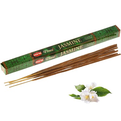 Hem Flora Masala Incense Sticks JASMINE (Масала благовония ЖАСМИН, Хем), уп. 8 палочек.