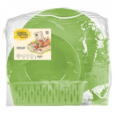 Набор для пикника Sugar&Spice Vanilla на 5 персон в сумке (18 предметов) SE181012050 фисташка
