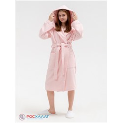 Подростковый махровый халат с капюшоном розовый МЗ-18 (7)