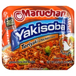 Лапша б/п со вкусом курицы с соусом терияки Yakisoba Maruchan, США, 112,9 г Акция