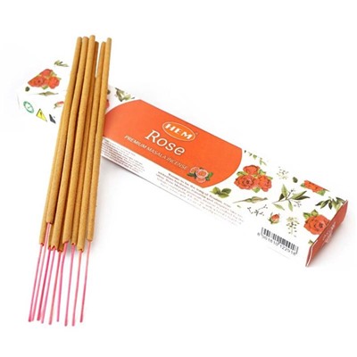 ROSE Premium Masala Incense, Hem (РОЗА премиум масала благовония, палочки, Хем), уп. 15 г.