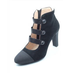 F655-61-2 BLACK Туфли женские (натуральная замша) размер 35