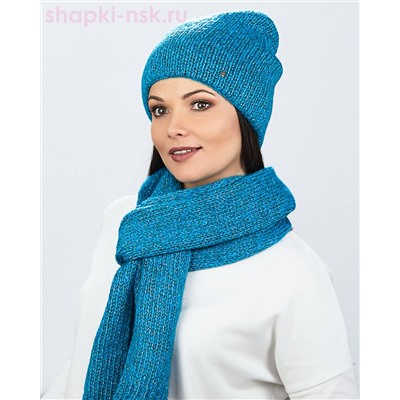 588205 Комплект женский флис (колпак+шарф) (56-58)