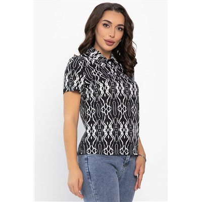 Поло Тренди (черное/узор) Б14093-10М