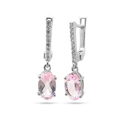 Серьги из серебра морганит, Дионис